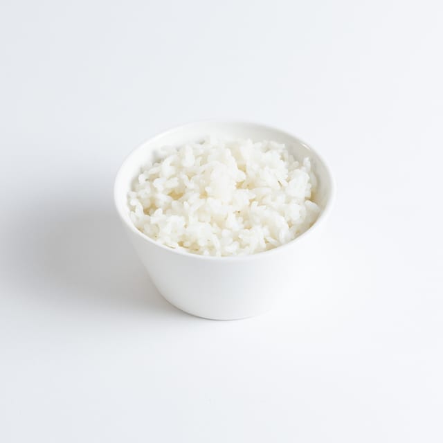 Steamed Jasmine White Rice.